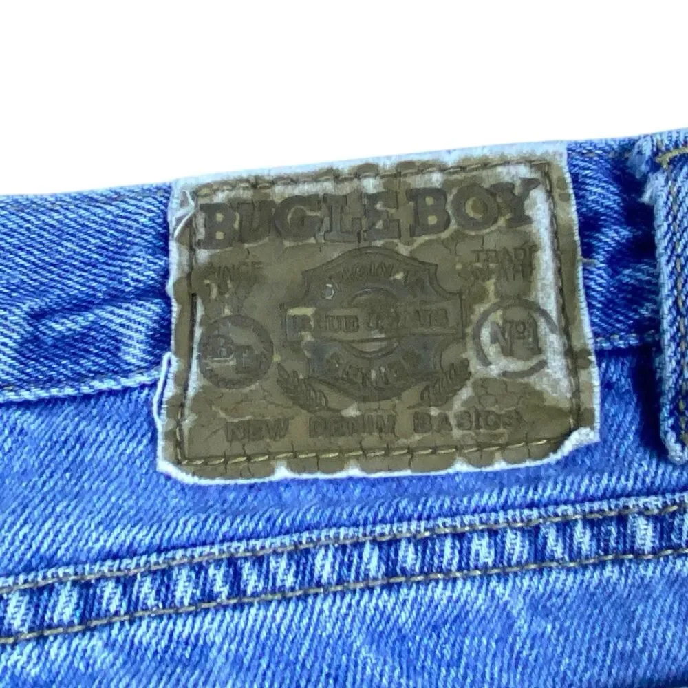 Vintage Bugle Boy Jean Shorts Mens 36 Blue Denim Jorts Baggy‎ Skater 90s Y2K